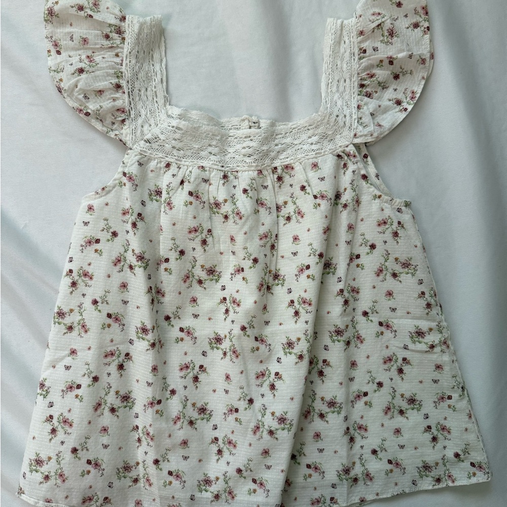 Jamie Kay Floral White and Pink Blouse